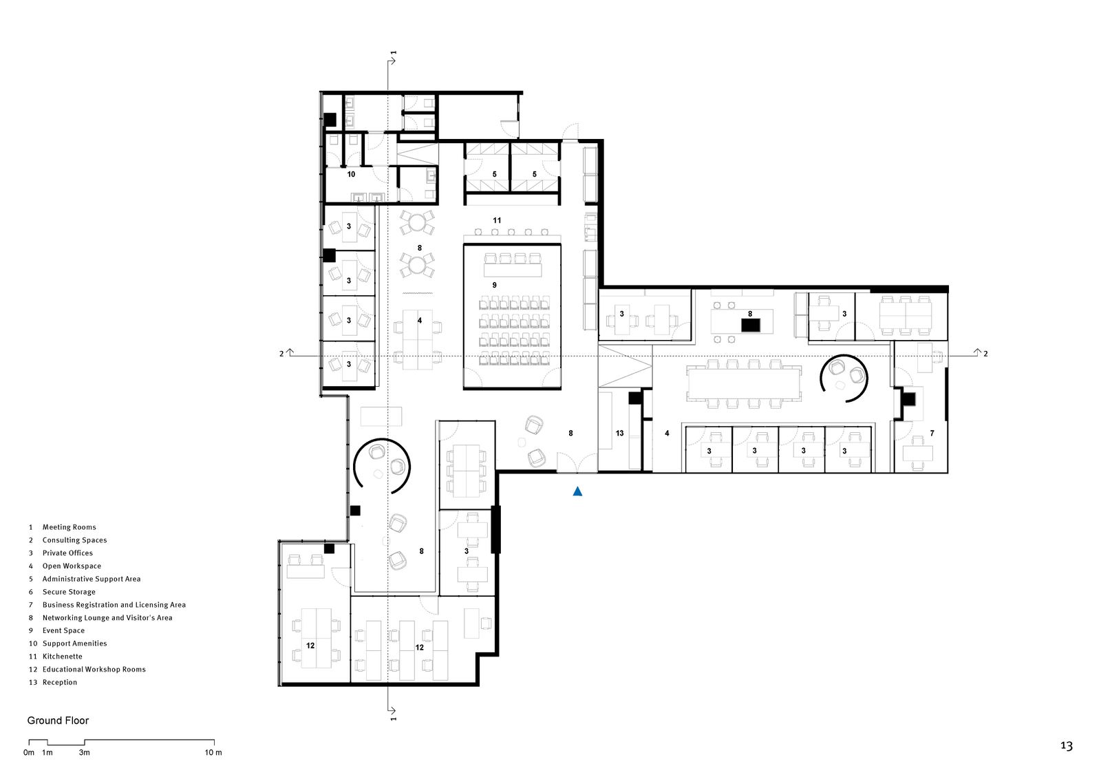 Office floor plan layout of The Block Office Dubai