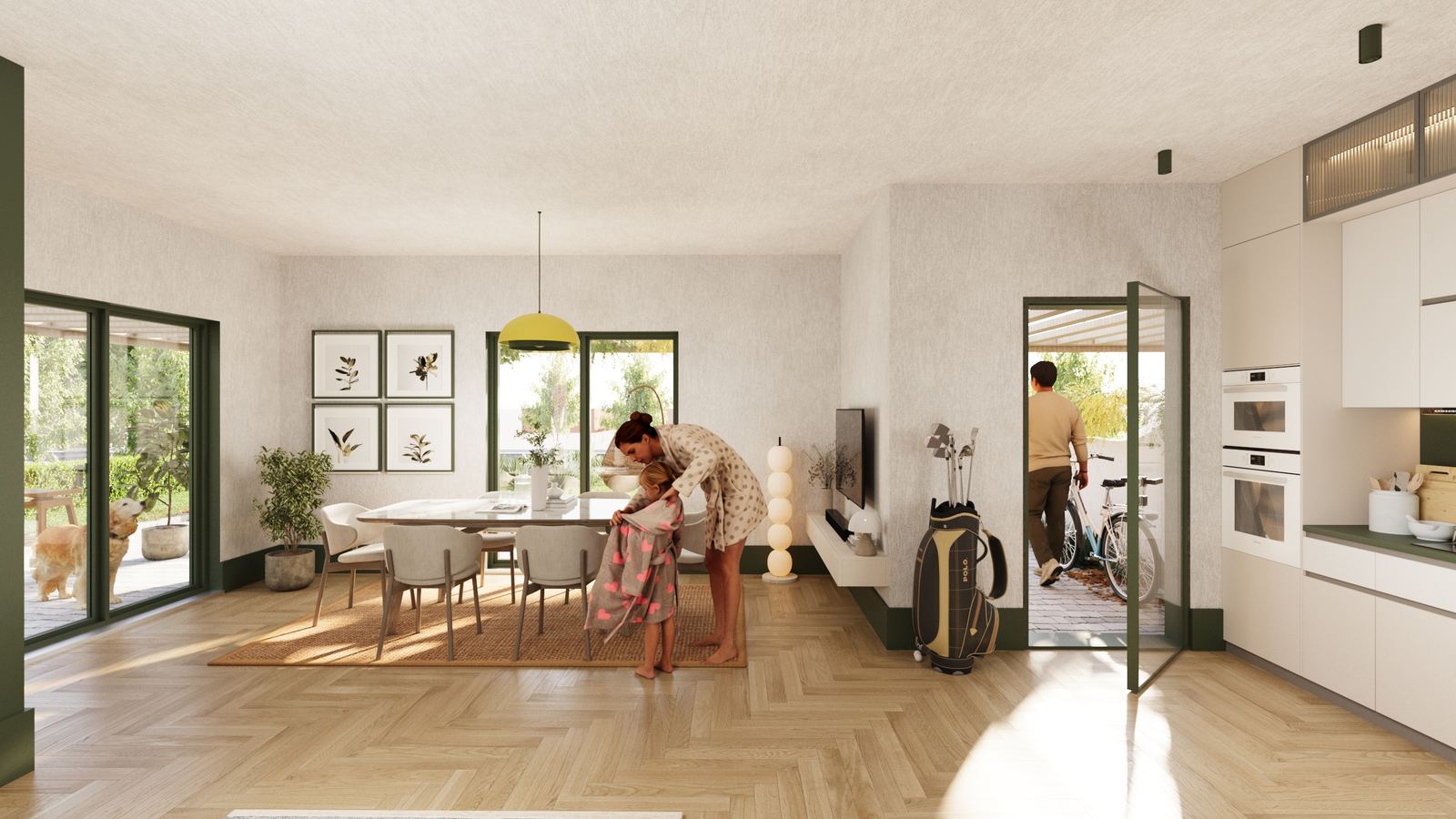 Dining area with garden access.
